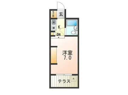 中村マンション(1K/1階)の間取り写真