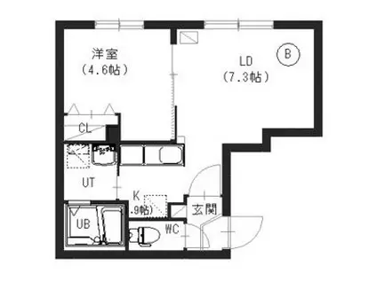 ソフィアステージ札幌白石(1LDK/3階)の間取り写真