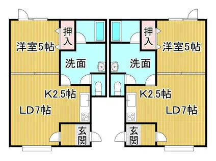 PLAIN(1LDK/1階)の間取り写真