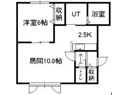 メゾン・ド・ユウキIII A(1LDK/1階)の間取り写真