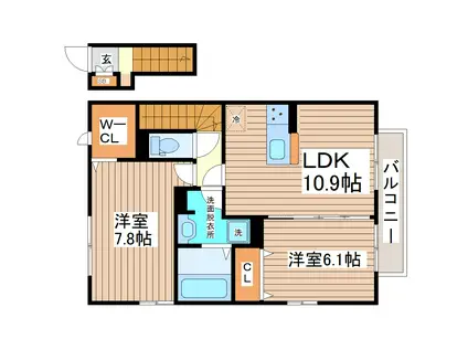 プレシェーナ(2LDK/2階)の間取り写真