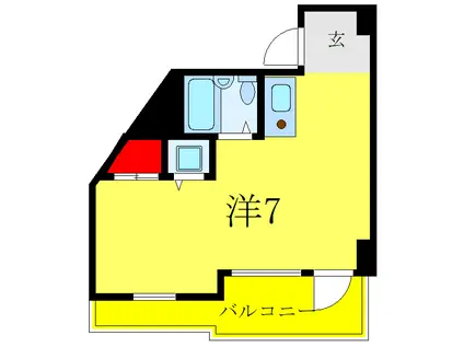 コスモリード文京千駄木(ワンルーム/7階)の間取り写真