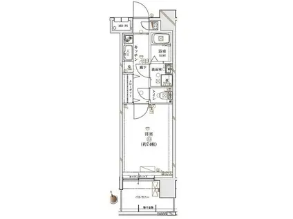 DUARES早稲田(1K/6階)の間取り写真