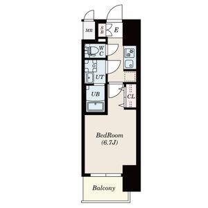 S-RESIDENCE茶屋ヶ坂(1K/11階)の間取り写真