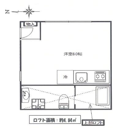 PRIMOPASSO北沢(ワンルーム/1階)の間取り写真