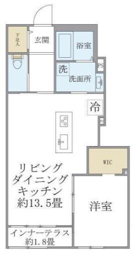 AMBITIOUS(1LDK/1階)の間取り写真