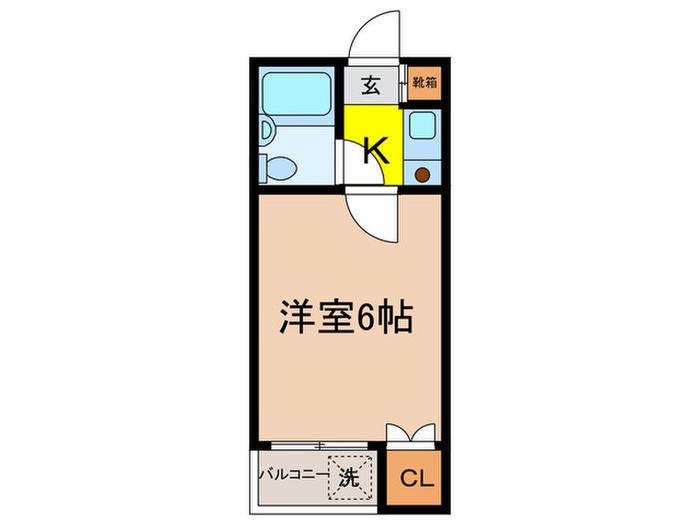ヴィラ琴寄(1K/3階)の間取り写真