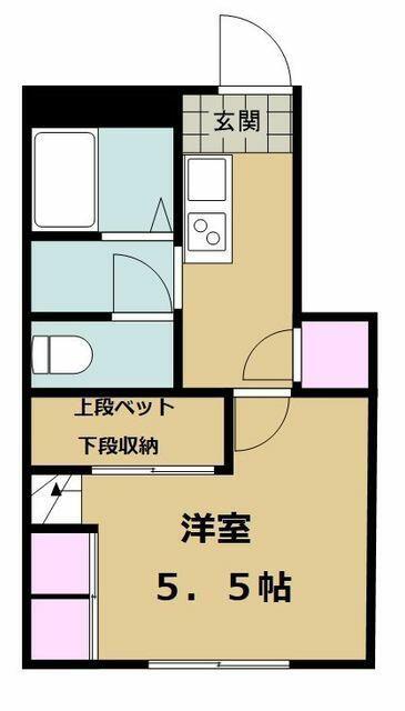 グリーンフィールド岩切C(1K/1階)の間取り写真