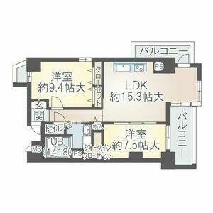 イーグルヘッド橦木(2LDK/3階)の間取り写真