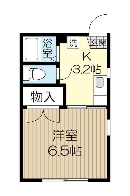 レガーリオ双葉ヶ丘(1K/1階)の間取り写真