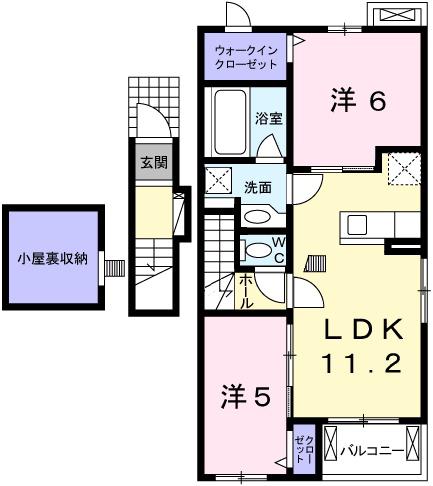 ファイン コルソV(2LDK/2階)の間取り写真