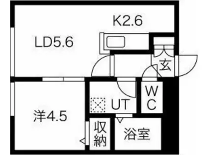 エルフ11(1LDK/4階)の間取り写真