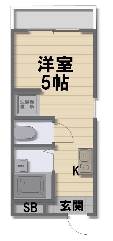 レナジア大東(1K/2階)の間取り写真