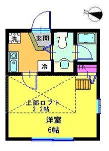 ハーベスト(1K/1階)の間取り写真