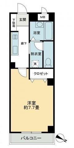 NMBB新倉敷(1K/2階)の間取り写真