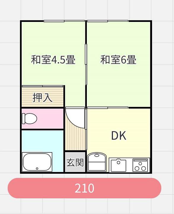 ビアンコ内原(3DK/2階)の間取り写真