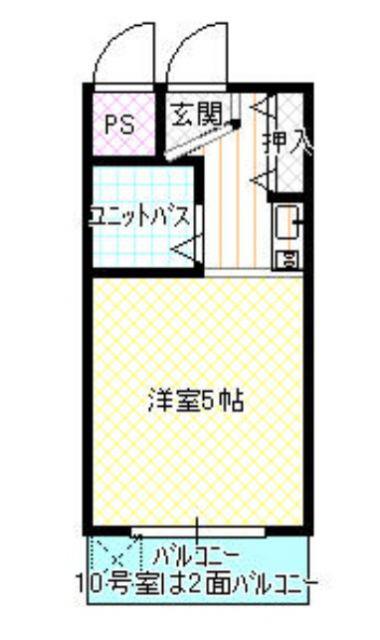 メイフェアN(ワンルーム/5階)の間取り写真