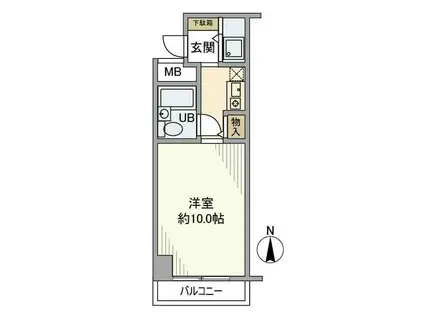 グローリア初穂高田馬場(ワンルーム/2階)の間取り写真