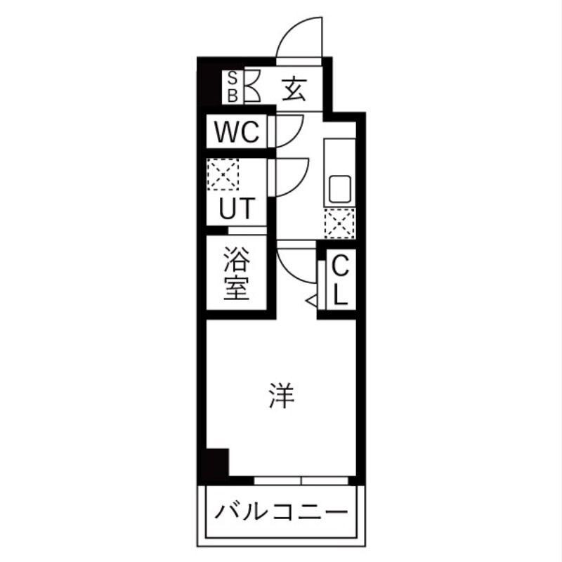 KDXレジデンス成増(1K/2階)の間取り写真