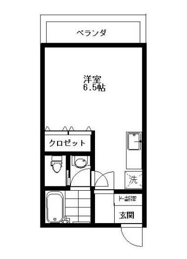 そうびハイム(ワンルーム/2階)の間取り写真
