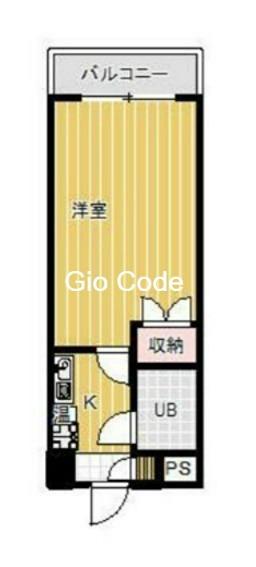 スカイコート草加(1K/3階)の間取り写真