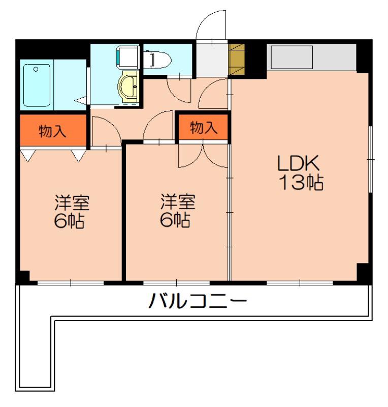 クラッセM(2LDK/5階)の間取り写真