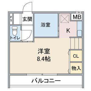 APT浄心(1K/3階)の間取り写真