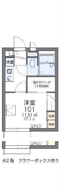 レオパレスMORIE(1K/1階)の間取り写真