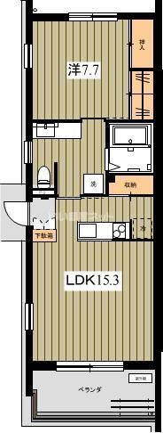 てんでこ荘(1LDK/1階)の間取り写真