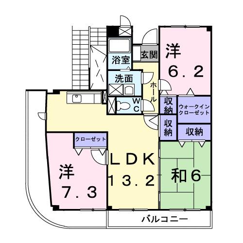 ライブ セトウルK(3LDK/2階)の間取り写真