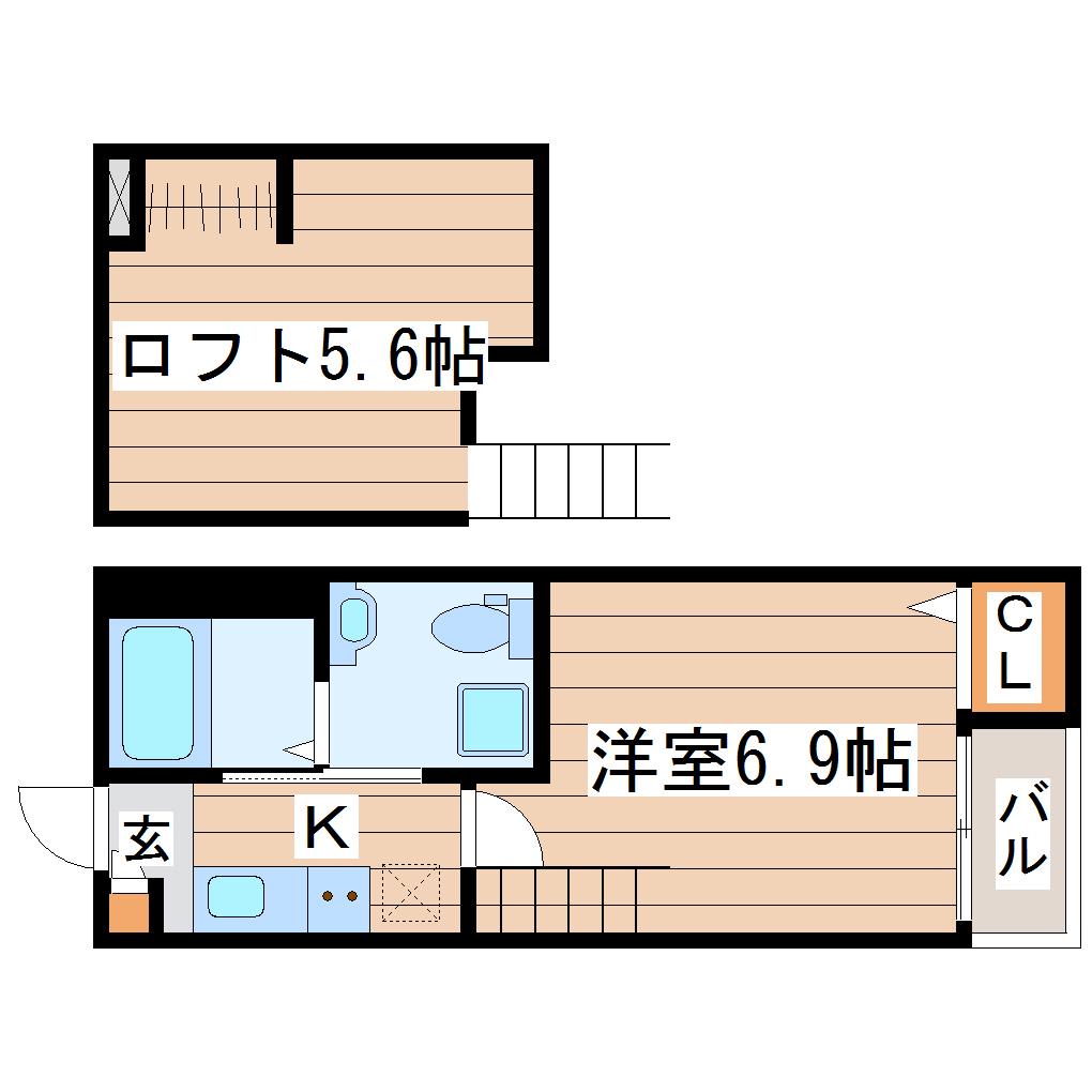 メンテ・クラシオン(1K/1階)の間取り写真
