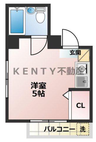 向後マンション大倉山(ワンルーム/4階)の間取り写真