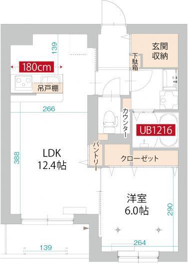 シンセーロ(1LDK/1階)の間取り写真