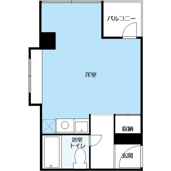 ブライト御影(ワンルーム/4階)の間取り写真