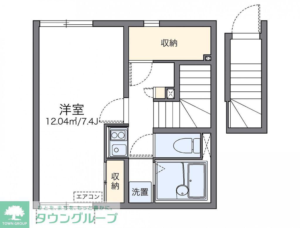 レオネクストショウワ(1K/2階)の間取り写真