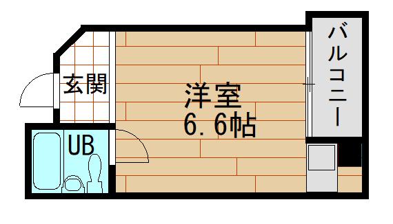 メゾンブランシェ1番館(ワンルーム/7階)の間取り写真