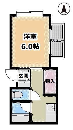 コーポラス拓(1K/1階)の間取り写真