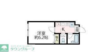 VILLA 510 NO.5(1K/2階)の間取り写真