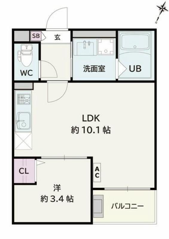 JACK MATOBAVI(1LDK/2階)の間取り写真