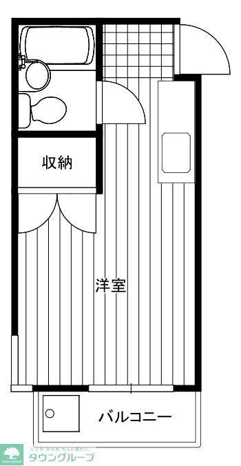 カエサル東久留米(ワンルーム/1階)の間取り写真