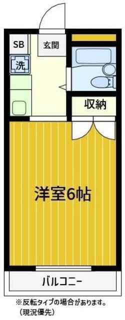 ハイムロベリア(ワンルーム/1階)の間取り写真