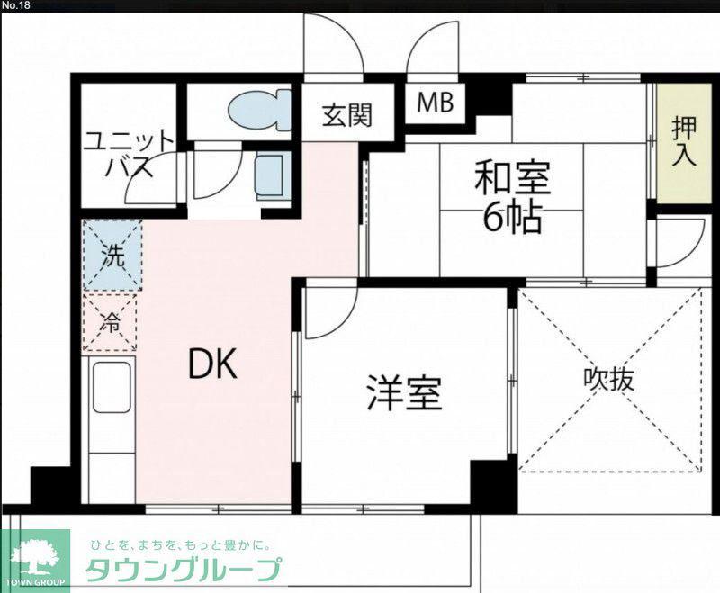 第3吉田ハイツ(2DK/5階)の間取り写真