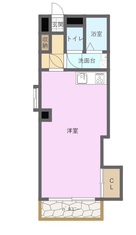 庄内ハウス(ワンルーム/7階)の間取り写真