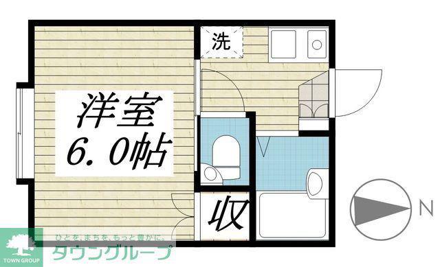 プチハイツ(1K/2階)の間取り写真