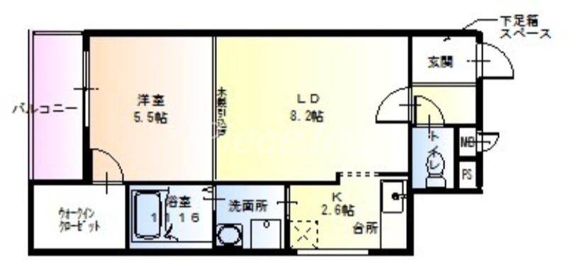 AO REVEUL(1LDK/1階)の間取り写真