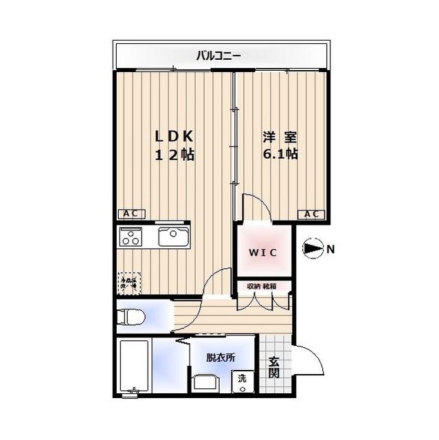 GREEN HOUSE中野坂上(1LDK/3階)の間取り写真