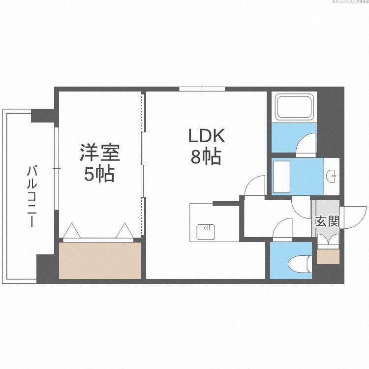 日之出ビル高砂(1LDK/10階)の間取り写真