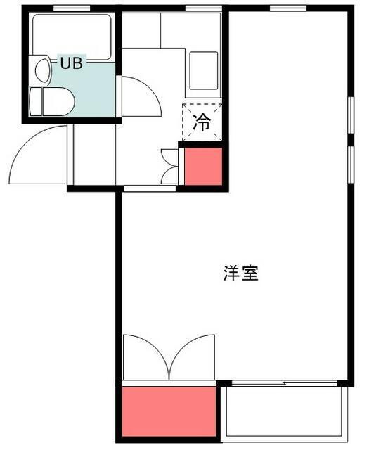 ラ・テーラ(ワンルーム/1階)の間取り写真