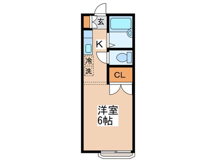 ハイツRS(1K/2階)の間取り写真