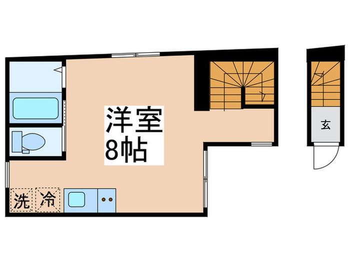 シプレ亀戸(ワンルーム/3階)の間取り写真
